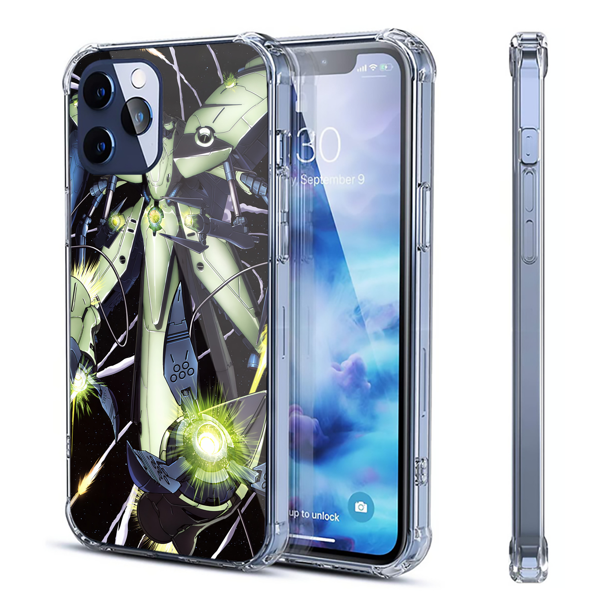 （画像用） 機動戦士ガンダム Mobile Suit Gundam 【iPhone 12シリーズ対応】透明スマホケース（クリアソフトケース）